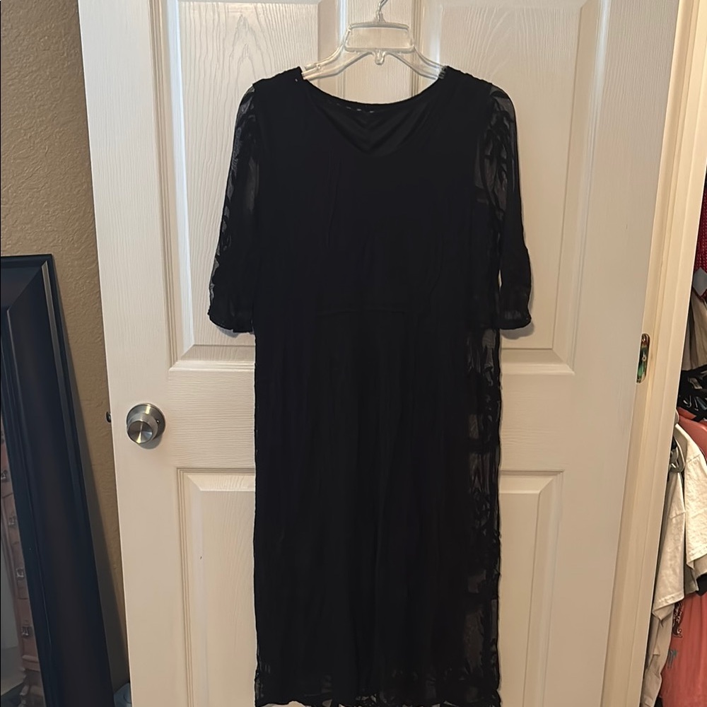 Orange Creek Elegant Black Long Sleeve Dress